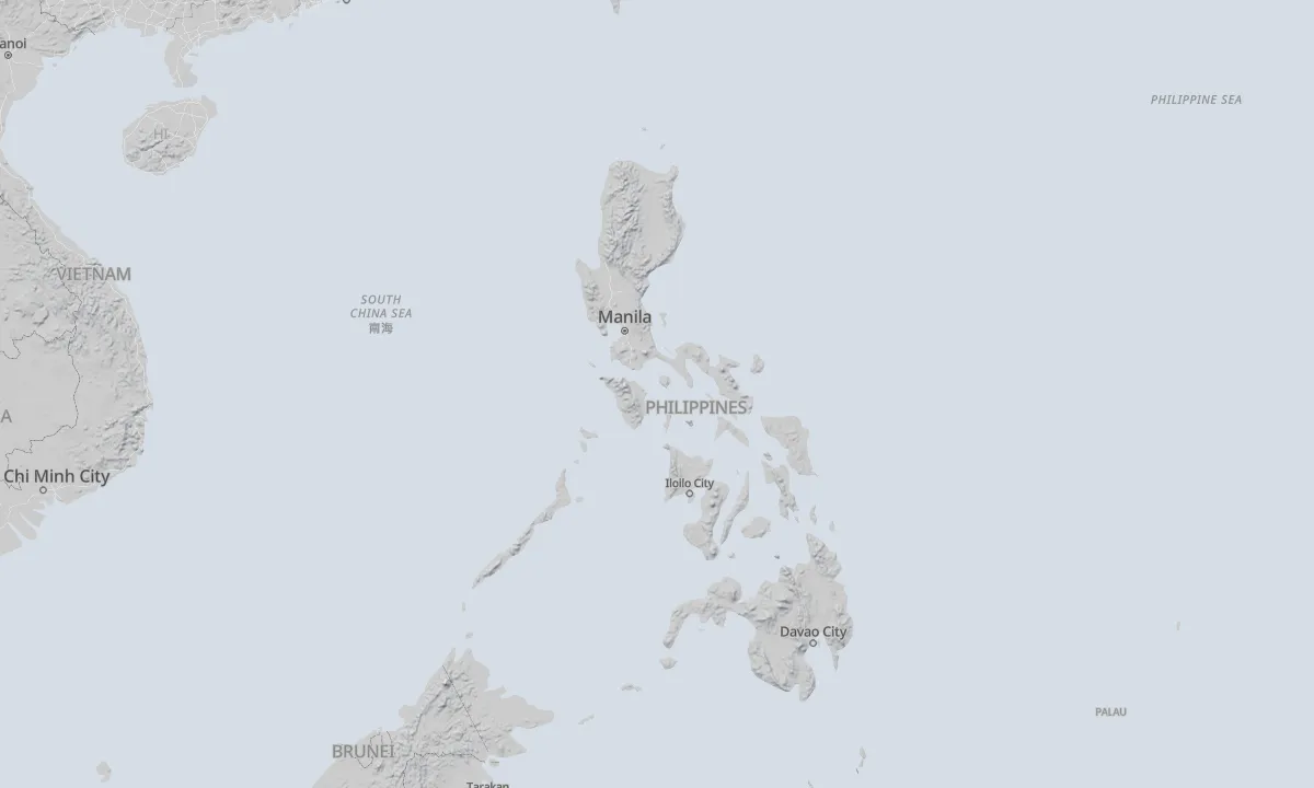 Shaded relief map of Philippines